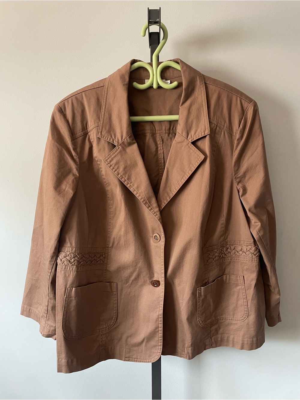 Y2K Vintage Laura Plus Petites Braided Empire Waist Utility Blazer Jacket Boho